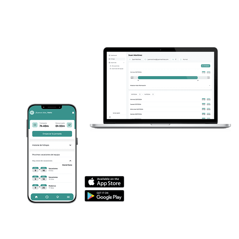 Imagen Nuestro software te permite gestionar de manera eficiente el horario laboral, los fichajes y las ausencias de tus empleados.